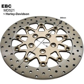 Resim Ebc Md529 2015-2020 Harley-Davidson Ultra Limited Low Ön Fren Diski 