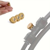 Resim 20'li Paket Pirinç Su Püskürtme Nozulları, Ayarlanabilir Sisleme Püskürtücüler, Dış Mekan Soğutma Sistemleri, Çim ve Bahçe Sulama, 0.1-0.6mm Püskürtme Başlıkları 