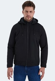 Resim Slazenger HENDRIKKO Erkek Kapüşonlu Siyah Mont & Kaban 