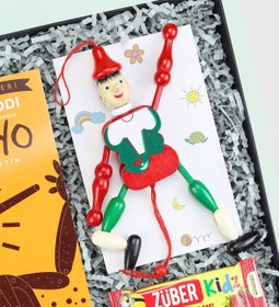 Resim Pinokyo Okuma Kitabı & Çek Bırak Kukla & Züber Kidz Hediye Seti 