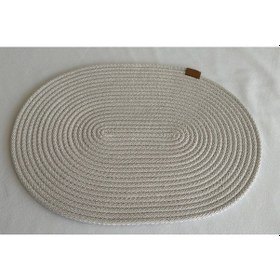 Resim Jüt Amerikan Servis Sofra Altlığı, Masa Dekoru Supla Oval 30x40 8li Beyaz 