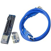 Resim Padalink Pcı-e Genişletme Kartı: X1'den X4'e Dönüştürücü, 30cm Usb 3.0 Kablosu, Plug&play, Altın Kaplı İletim, Boşluk Tasarımı 