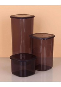 Resim 3lü Saklama Kabı - 1750-1200-550ml Koyu Şeffaf Belirtilmemiş 