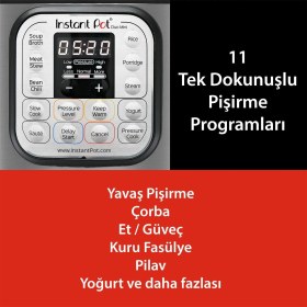 Resim Instant Pot Duo 7'si 1 Arada Akıllı Pişirici, 5.7 L, Düdüklü Tencere, Yumuşak Pişirici, Pilav Pişirici, Sote Tavası, Yoğurt Hazırlayıcı, Buharlı Pişirici Ve Yemek Isıtıcısı 
