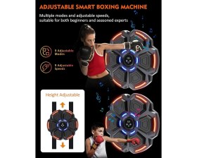 Resim Aydogan's Bluetooth Hoparlör Özellikli Duvar Boks Makinesı 9 Mod Seviye Ayarlı Müzikli Boks Makinesı 