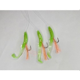 Resim Silikon At Çek Takımı 2 Ad Silikon Balıklı Çapari 6,5 Cm Fıstık 