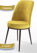 Resim Canisa Concept Dexa Serisi, Üst Kalite Yemek Odası Sandalyesi, Metal Kahverengi Iskeletli, 6 Adet Sandalye 