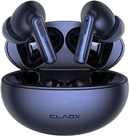 Resim CLAOX BUDS Aktif Gürültü Önleyici Kulaklıklar, 5.3 Bluetooth Kulaklıklar, Kablosuz Şarj Kutulu Kablosuz Kulaklıklar, Dahili Mikrofonlu Bluetooth Kulaklık, iPhone ve Android için Mavi Kulaklık 