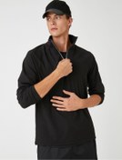 Resim Koton Şardonlu Spor Sweatshirt Dik Yaka 