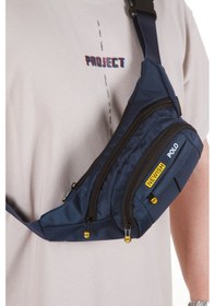 Resim Newish Polo Erkek Kumaş Usb Kulaklık Çıkışlı Crossbody Çapraz Göğüs Omuz Ve Bel Çantası New201 - Lacivert 