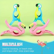 Resim 2/4 Paket Havuz Kenarı Temel İhtiyaçları Jumbo Flamingo & Papağan Plaj Havlu Klipsleri - Renkli Dayanıklı Plastik Klipsler, Havuz Sandalyeleri ve Patiyo için Havluları Sabitleme - Eğlenceli Hayvan Tasarımı Aksesuarlar, Bahçe Dekoru, Sağlam Yapı, Uzun Ömürlü Malzeme, Açık Hava Tutkunları İçin, Çamaşır Mandalı 