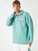 Resim Gömlek Yaka Sweatshirt Şardonlu 