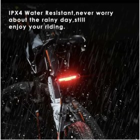Resim Bike Sky Bisiklet Kuyruk Işık Süper Parlak Bisiklet Işığı Bisiklet Aksesuarları USB Şarj Edilebilir 