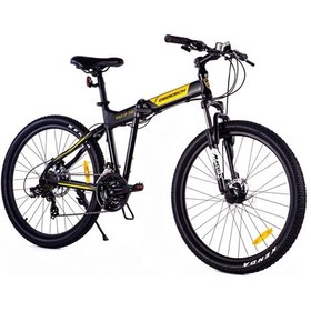 Resim Geotech Fold Up 26d 26 Jant 21vites Md 45cm Katlanır Bisiklet Mat Siyah - Sarı 