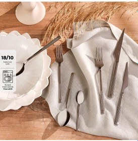 Resim Emsan Side 84 Parça 12 Kişilik Çatal Kaşık Bıçak Takımı Gümüş 