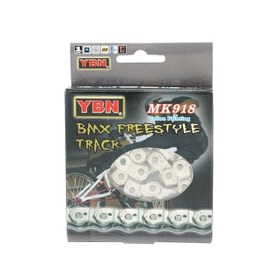 Resim YBN MK918 Vitessiz Bmx/Track/Freestyle Teflon Kaplı Zincir Gümüş 