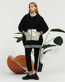 Resim Nursima Triko Detaylı Fermuarlı Spor İkili Takım - 70078 - Lacivert-22 Lacivert 