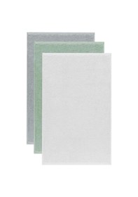 Resim 3 Lü Düz Renk El Yüz Havlu Seti %100 Pamuklu 50x90 Cm Gri-yeşil-beyaz Çok Renkli 