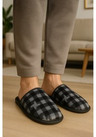 Resim Erkek Ev Terliği Rahat Kullanışlı Terlik Siyah 