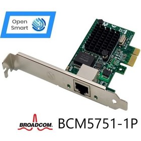 Resim Open Smart 1 Port Broadcom BCM5751-1P Ethernet Kart - OPS7292BCM 