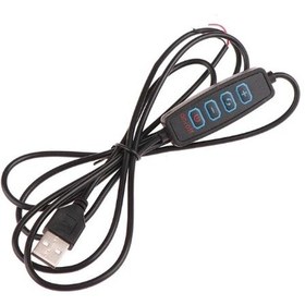 Resim 2 Amper 100 Cm Fiş Üzerinden Dim Edilebilir Ucu Açık Usb Li Siyah Renk Erkek Güç Kablosu 