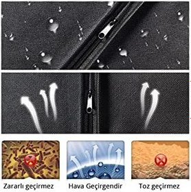Resim Askıcı Takım Elbise Kılıfı 10 Adet Kıyafet Ceket Koruyucu Kılıf aa-kılıf10adet 