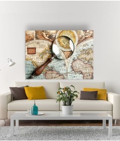 Resim Dünya Haritası Ahşap Tablo 4mm 