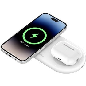 Resim Belkin Boostcharge Pro Wız021vfwh 2'si 1 Uyumlu Arada Magesafe Kablosuz Şarj İstasyonu 