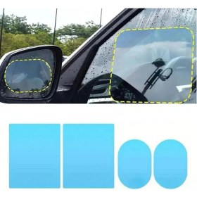 Resim 4 Parça Yan Aynalar ve Yan Camlar Için Araç Ayna Yağmur Kaydırıcı ve Cam Buğu Önleyici Film Seti (5250) 