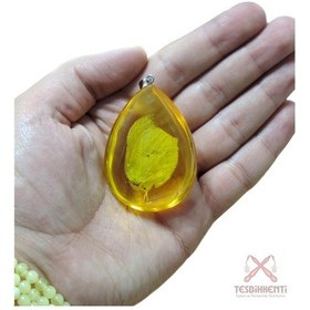 Resim Beyaz Kelebek Fosilli Anahtarlık 