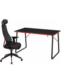 Resim Oyuncu Masası ve Sandalyesi, Siyah 