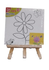 Resim Bu-bu Çerçeveli Tuval Standı Mini 11x11 Cm Çiçek 