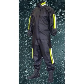 Resim Fybutik Premium Motorcu Kurye Yağmurluk Takım Su Geçirmez Pvc Kumaş Reflektörlü Tübitak Onaylı - Siyah 