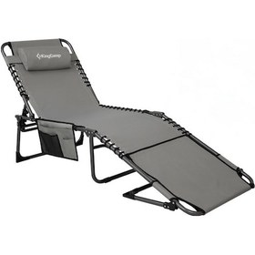 Resim Kingcamp Magnolia B10 Hands-free Premium 7 Kademeli Katlanır Şezlong Grey Gri 