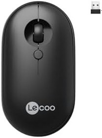 Resim Lecoo WS212 Kablosuz 1600DPI 4 Tuşlu PC, Mac, Dizüstü Bilgisayar için, USB Mini Alıcı ile Optik Mouse Siyah 