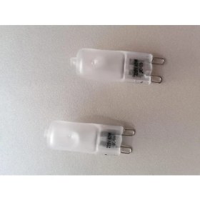 Resim G9 Duylu 40 Watt Buzlu Halojen Ampul Sarı Işık Boy:3,5 cm En:1,2 cm 2 Li Paket 