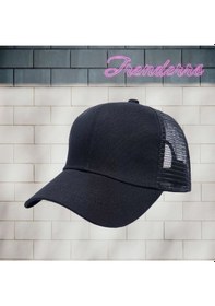 Resim Tezzgelsin Unisex Arkadan Ayarlanabilir Fileli Basic Beyzbol Kep Şapka Siyah 