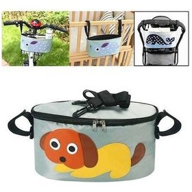 Resim Dancemonkey Cbtx Araba Bebek Saklama Çantası Elektromobil Bisiklet Arabası Saklama Çantası Kapaklı Asılı Çanta Sku-07-dog 