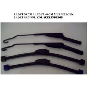 Resim Tempra Tipo Muz Silecek Kollu Silgi Süpürgesi Takım Sag Sol 