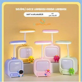 Resim BLA GROUP Televizyon Şarjlı Çocuk Masa Lambası RGB Kalemlik 