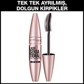 Resim Maybelline New York Lash Sensational Yelpaze Etkili Siyah Maskara 