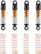Resim Xindoker Axı90081 Scx24 İçin 4 Adet Aluminyum Tek Silindirli Amortisör - Altın Renk, 37mm Uzunluk 