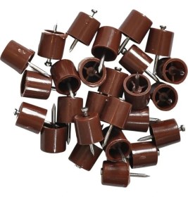 Resim Tuna Çivili Raf Pimi Duvar Dolap Mobilya Pimi Sert Plastik Raf Tutucu Kahverengi 100 Adet Tekli (1 Paket) 