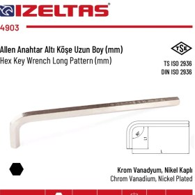 Resim Alyan (Allen) Anahtar Uzun Boy 12MM 