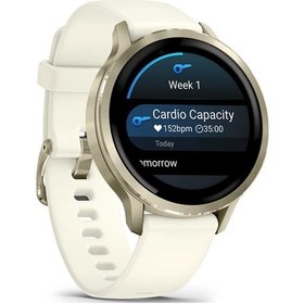 Resim Garmin Venu 4 - 41 MM Lunar Gold Silikon Kordon Akıllı Saat (Distribütör Garantili) 