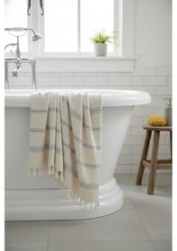 Resim Pamuk , Yumuşak , Lüks Banyo Havlusu Peştamal 100 X 180 Cm - Gri Gri 