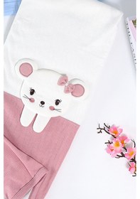 Resim Kız Bebek Çift Katlı Natural Penye Battaniye Stl6982 Pembe 