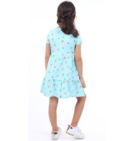 Resim Toontoy Kız Çocuk Baskılı Elbise Mint Yeşili 
