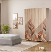 Resim Uvi Collection Lena 3 Kapaklı Gardırop 981 Sonomo 