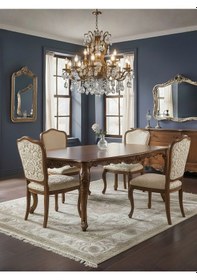 Resim Juliette Fransız Still Ahşap Yemek Masası 110x200 Ceviz 